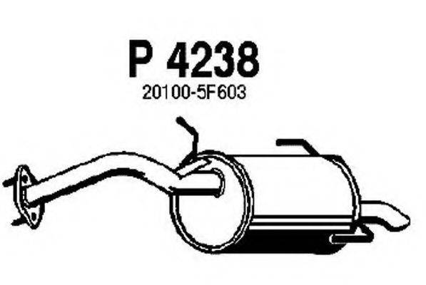 Глушитель выхлопных газов конечный FENNO P4238