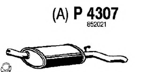 FENNO P4307 Глушитель выхлопных газов конечный