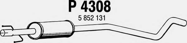 FENNO P4308 Средний глушитель выхлопных газов