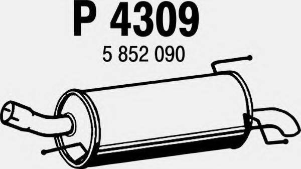 FENNO P4309 Глушитель выхлопных газов конечный