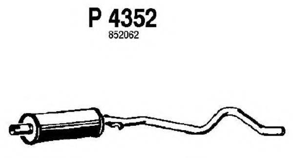 FENNO P4352 Средний глушитель выхлопных газов