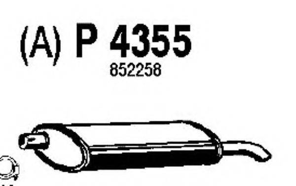 Глушитель выхлопных газов конечный FENNO P4355