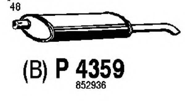 Глушитель выхлопных газов конечный FENNO P4359