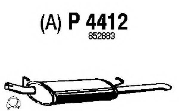 Глушитель выхлопных газов конечный FENNO P4412