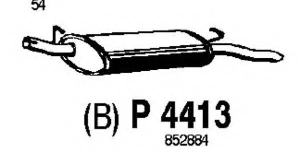 Глушитель выхлопных газов конечный FENNO P4413