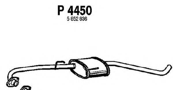 FENNO P4450 Средний глушитель выхлопных газов