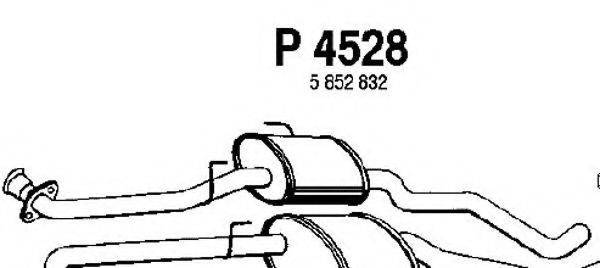 FENNO P4528 Средний глушитель выхлопных газов