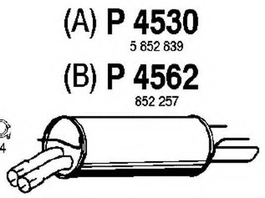 Глушитель выхлопных газов конечный FENNO P4530