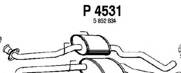FENNO P4531 Средний глушитель выхлопных газов