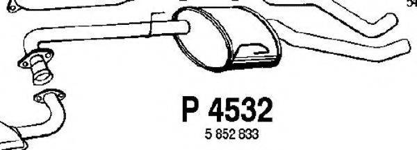 Средний глушитель выхлопных газов FENNO P4532