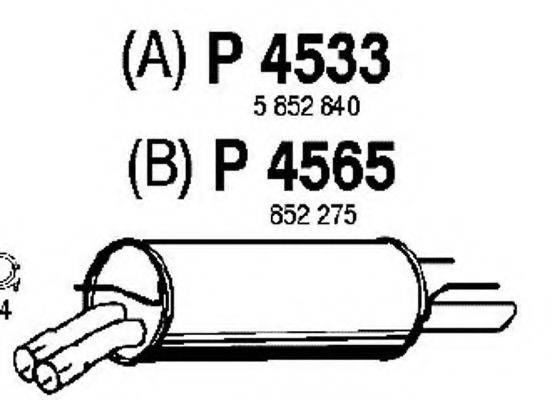 Глушитель выхлопных газов конечный FENNO P4533