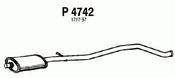 FENNO P4742 Средний глушитель выхлопных газов