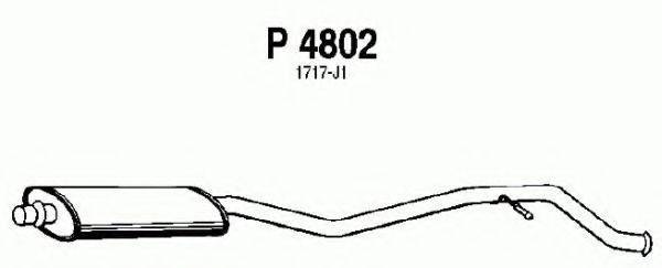 Средний глушитель выхлопных газов FENNO P4802