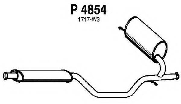 FENNO P4854 Средний глушитель выхлопных газов