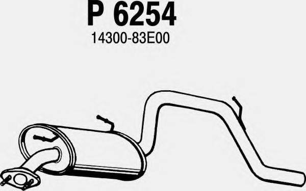 FENNO P6254 Глушитель выхлопных газов конечный