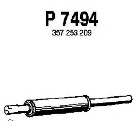 FENNO P7494 Средний глушитель выхлопных газов
