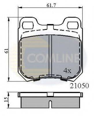 COMLINE CBP0741 Комплект тормозных колодок, дисковый тормоз