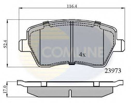 COMLINE CBP0984 Комплект тормозных колодок, дисковый тормоз