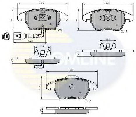 COMLINE CBP11224 Комплект тормозных колодок, дисковый тормоз