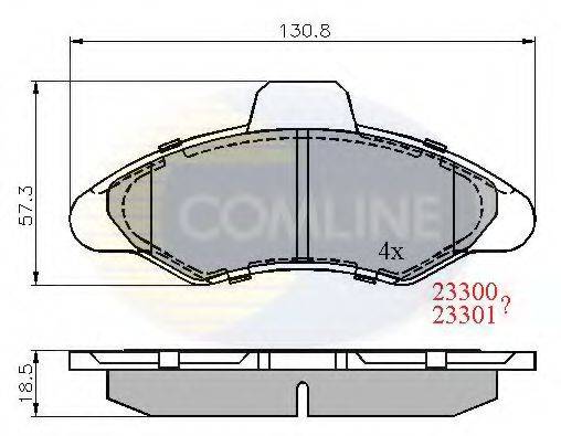 COMLINE CBP0393 Комплект тормозных колодок, дисковый тормоз
