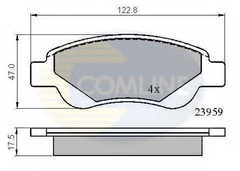 COMLINE CBP01552 Комплект тормозных колодок, дисковый тормоз