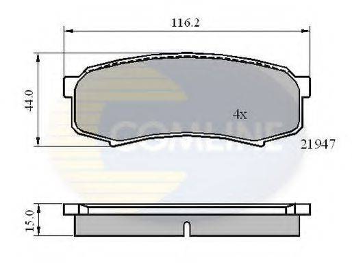 COMLINE CBP0404 Комплект тормозных колодок, дисковый тормоз