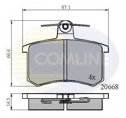COMLINE CBP0558 Комплект тормозных колодок, дисковый тормоз