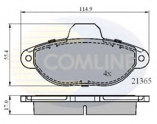 COMLINE CBP0509 Комплект тормозных колодок, дисковый тормоз