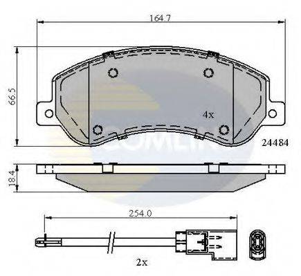 COMLINE CBP21512 Комплект тормозных колодок, дисковый тормоз