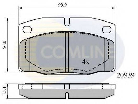 COMLINE CBP0135 Комплект тормозных колодок, дисковый тормоз