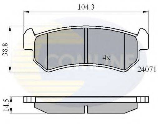 COMLINE CBP01191 Комплект тормозных колодок, дисковый тормоз