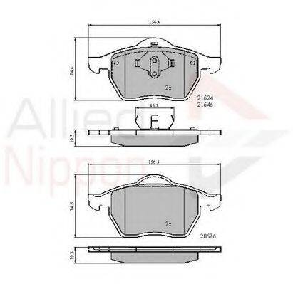 Комплект тормозных колодок, дисковый тормоз COMLINE ADB01092