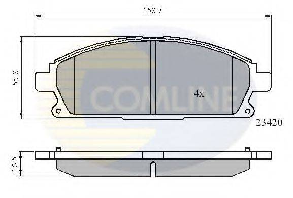 COMLINE CBP0591 Комплект тормозных колодок, дисковый тормоз