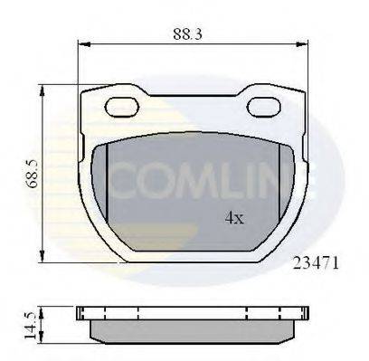 Комплект тормозных колодок, дисковый тормоз COMLINE CBP01078