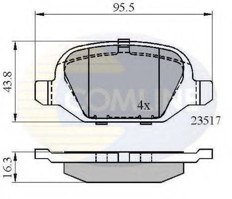 Комплект тормозных колодок, дисковый тормоз COMLINE CBP01559