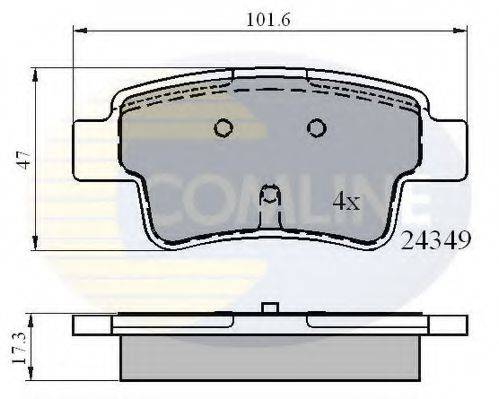 COMLINE CBP01528 Комплект тормозных колодок, дисковый тормоз