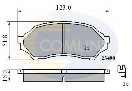 COMLINE CBP3817 Комплект тормозных колодок, дисковый тормоз
