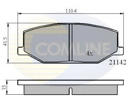 COMLINE CBP0195 Комплект тормозных колодок, дисковый тормоз