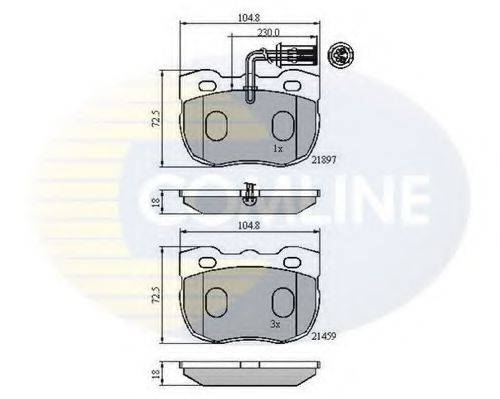 COMLINE CBP1401 Комплект тормозных колодок, дисковый тормоз