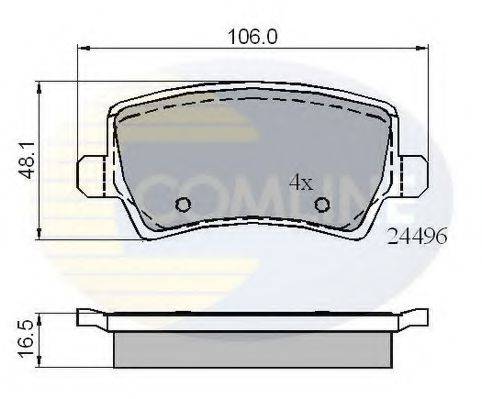 COMLINE CBP01613 Комплект тормозных колодок, дисковый тормоз