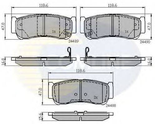 Комплект тормозных колодок, дисковый тормоз COMLINE CBP31714