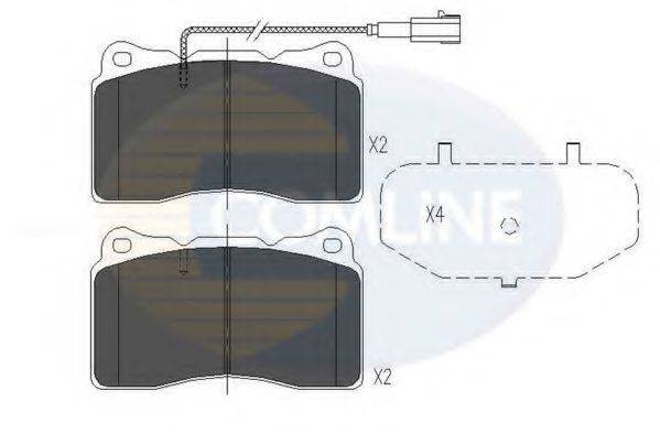 Комплект тормозных колодок, дисковый тормоз COMLINE CBP16050
