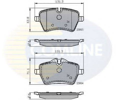 Комплект тормозных колодок, дисковый тормоз COMLINE CBP01673