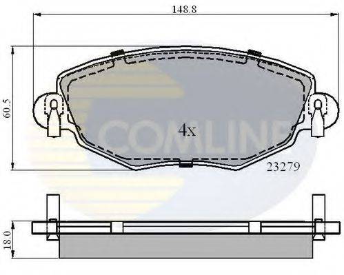 COMLINE CBP01110 Комплект тормозных колодок, дисковый тормоз