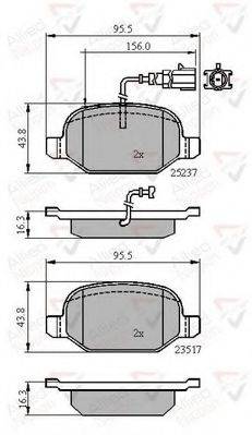 COMLINE ADB16013 Комплект тормозных колодок, дисковый тормоз