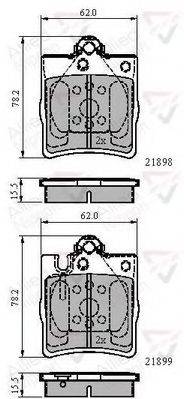 Комплект тормозных колодок, дисковый тормоз COMLINE ADB0915