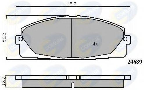 COMLINE CBP01706 Комплект тормозных колодок, дисковый тормоз