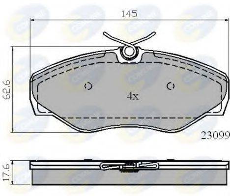 Комплект тормозных колодок, дисковый тормоз COMLINE CBP01780