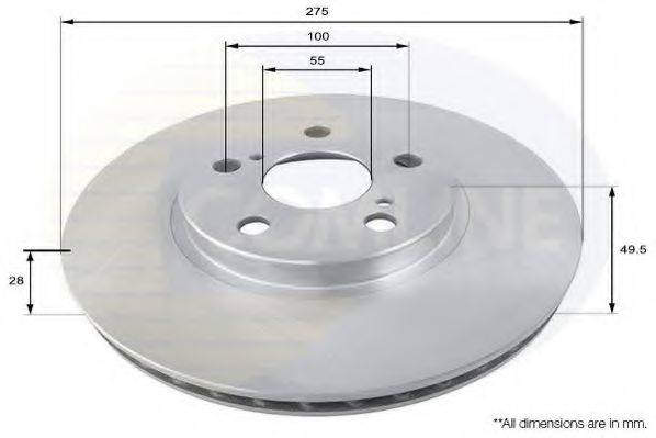 COMLINE ADC0154V Тормозной диск