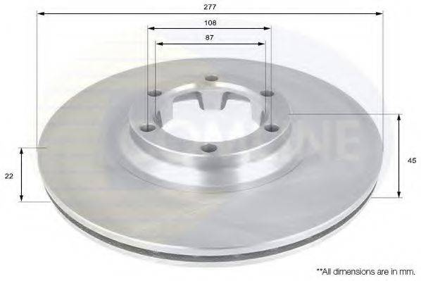 Тормозной диск COMLINE ADC0307V